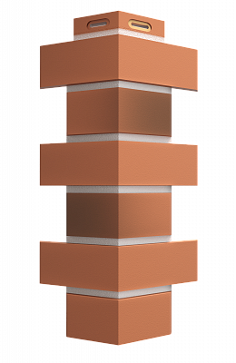 Угол наружный фасадной панели Деке FLEMISH Красный Жженый
