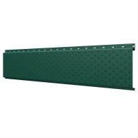 Софит, линеарная потолочно-стеновая панель с ПЕРФОРАЦИЕЙ для вентиляции RAL6005 Зеленый Мох