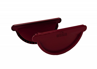 Заглушка желоба водосточного d125 мм RAL3005 OSNO