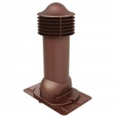 Труба вентиляционная VIOTTO d110мм h550мм с универсальным проходным элементом RAL8017 шоколад утепленная