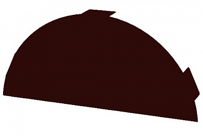 Заглушка плоская торцевая RAL8017 Шоколад Стальной Бархат конька круглого фото Центр Металлокровли