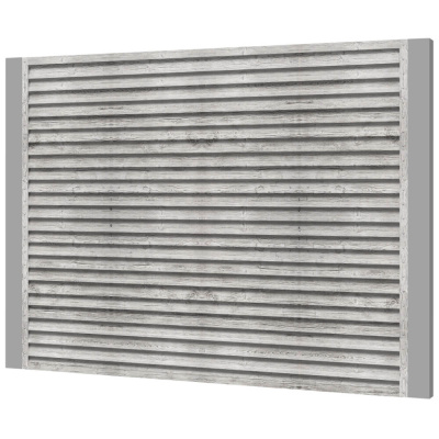 Забор жалюзи ЭКО-Z Светлая Береза SteelArt двусторонний на металлических столбах